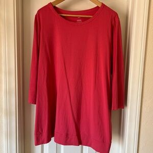 Women's pink Top J.Jill  luxe supreme crew neck tunic EUC